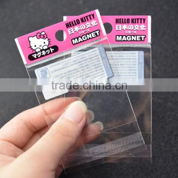 disposable transparent opp self adhesive bag with printing header for gift packing