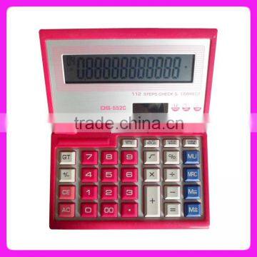 112 Steps Functional Solar Desktop Foldable Calculator 8855V,12 digit desktop calculator