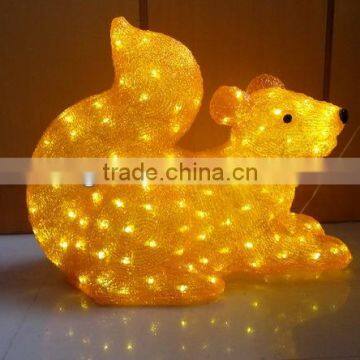 3D LED christmas acrylic squirrel motif light