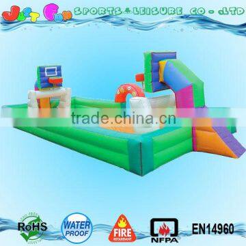 Inflatable Sports Equipment Inflatable Football Field With Basketball Hoops Game Combo photo-3
