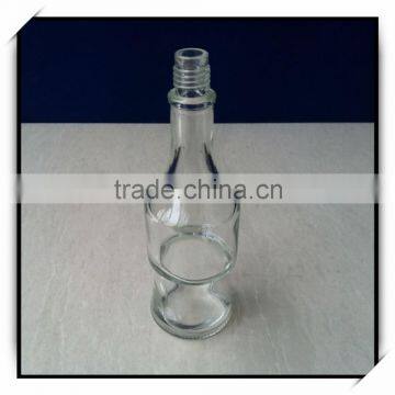 unique shape wine glass bottle with screw cap DH590