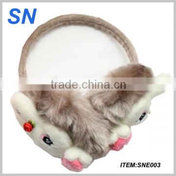 2014 wholesale winter Faux Fur Hair Soft Plush Earmuffs