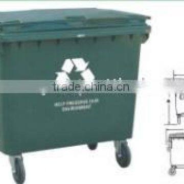 Outdoor Plastic Four Wheels Recycle Bin