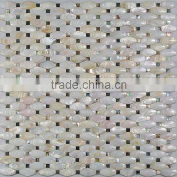 Convex pattern shell mosaic tile,bathroom tile,seamless on mesh