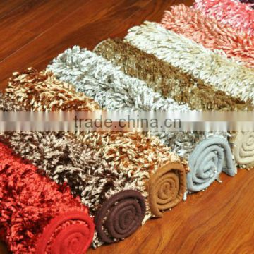 Shiny chenille floor carpet and rugs