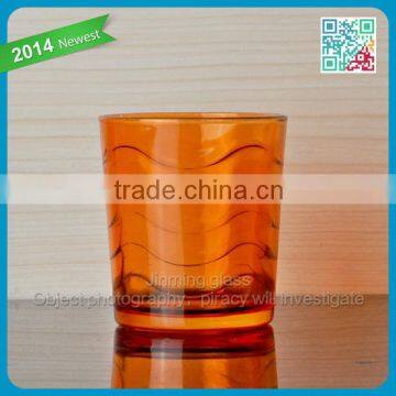orange color stylish glass cup promotion drinkware glass cups