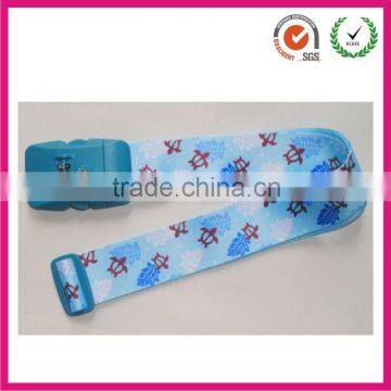 Manufactory 2013 fashion promotional sublimation locking luggage strap, luggage belt