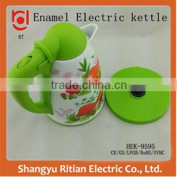 Fashion design Multicolor printing enamel electric kettle