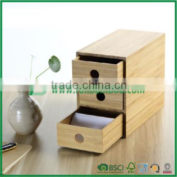 FB8-2055 3 layer mini bamboo drawer cabinet customized size