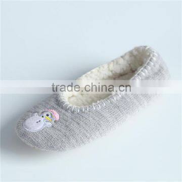 Lady cute knit ballerina with snowman embroidery