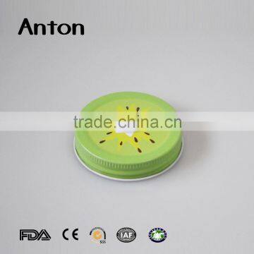 Kiwi Fruit Shaped Custom Straw Metal Tinplate Caps photo-4