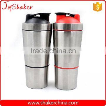 Custom Design Steel Protein Shaker,700+200ML Stainless Steel Protein Shaker Cup Quality Choice photo-3