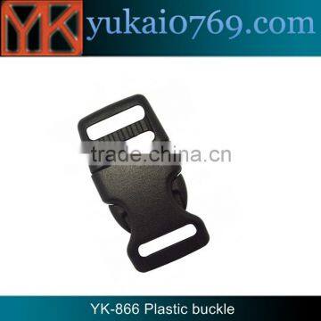 Yukai supply custom logo plastic reversible buckle/adjustable plastic insert buckle