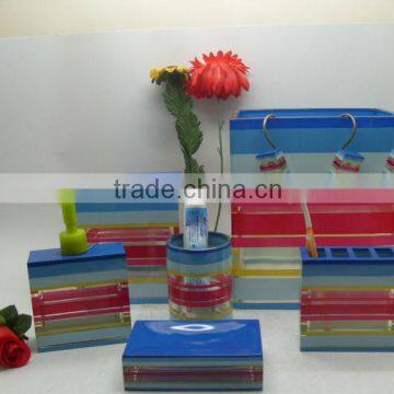 Colorful decorative polyresin bathroom sets