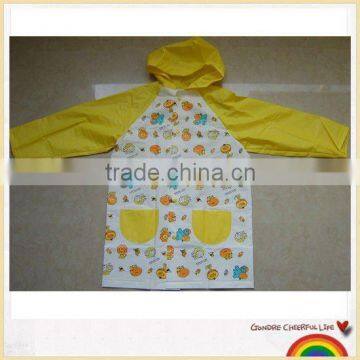 kids pvc long raincoat