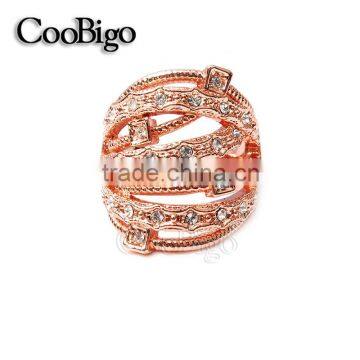 Fashion Jewelry Zinc Alloy Rhinestone Ring Elegant Women Party Show Gift Dresses Apparel Promotion Accessories photo-2