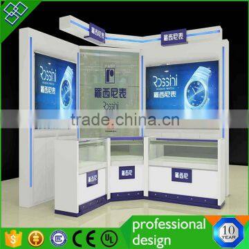 MDF with temper glass and LED lighting for watch display , retail watch glass display showcase                        
                                                                                Supplier's Choice