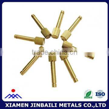 Gold plated straight burr brass insert pins for machine fastening