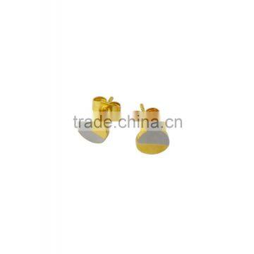 Fashion Tungsten Earring Pure Tungsten Gold Plating Stud Earring