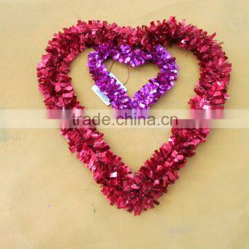 30cm+15cm PET Love heart Valentine's Day hanging decoration