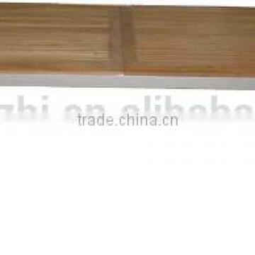 Aluminum Frame Powder Coated Outdoor Furniture Sling Table With Teak