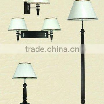 2015 Modern decoration hotel light with round fabric shade with CE