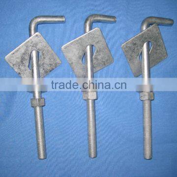 galvanized white zinc L type anchor bolt