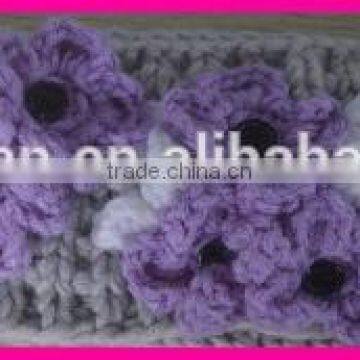 cute small handmade crochet headband gift fro girlfriend with flower