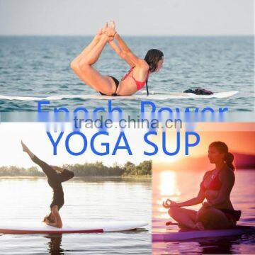 Flat deck white painted sup board for yoga