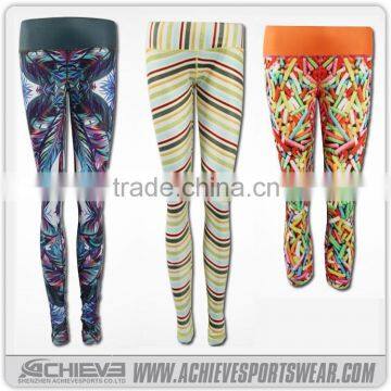 colorful sublimation breathable womens yoga pants