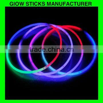 Party supply multicolored fashion glow sticks necklace, liquid chemical 22'' glow necklaces