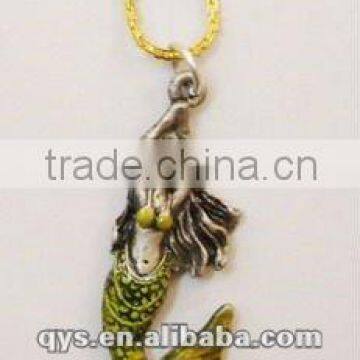 Alloy Mermaid Pendant, Metal Necklace Pendant