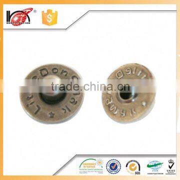 Open Top Shank Button Rivet Buttons for Shoes Clutch Facing and Rivets Clothes Accessories