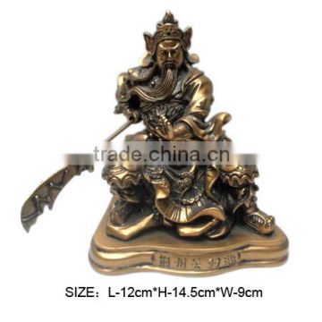 Fabulous Hong Tze Collection feng shui Middle Size Sit Kuan Gong Holding Guan Dao