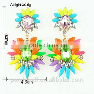 2015 Spring Designs Shourouk Flower Jewels Stud Earrings for Women(EJEW-JL052-01) photo-2