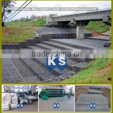 Galvanized Hexagonal Wire Mesh Box For Bridge Protection