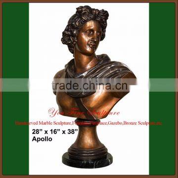 Cast Apollo Famous Bronze Bust Statue