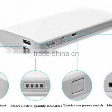 Smart high capacity 10000mah emergency gift power bank