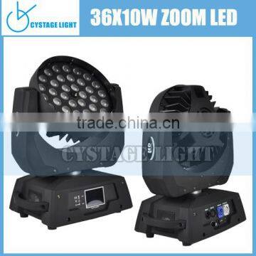 China 36x10W LED Zoom Moving Head Light RGBW 4 IN 1 Wash light