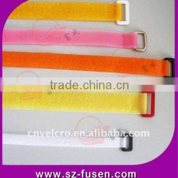 Hot sales magic tape strap with plastic buckles