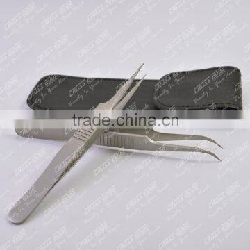 curved tip tweezer and lady angular tweezer with extra holding grip