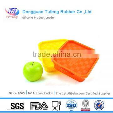 Custom silicone leakproof bento lunch box to keep food hot for school