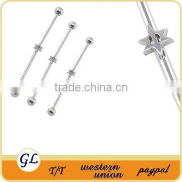 New arrival straight stainless steel industrial barbell with balls