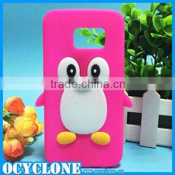 Brand new penguin silicone case for samsung S6 edge G9250