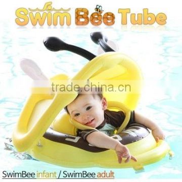 Swim Bee swimming inflatable circle r Tube infant /Non-toxic PVC/0.35mm Thick fabric / Outdoor swimming pool / Sun-blocking tube