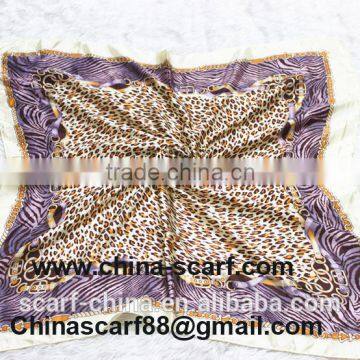 Silk Scarf Leopard Print photo-2