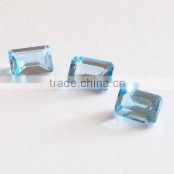 Blue Quartz Loose Octagon Faceted Cut Gemstone