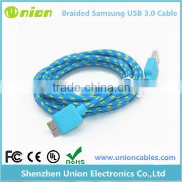 Blue 10FT Braided USB Cord 3.0 Data Charger Cable For Samsung Galaxy S5 Note3