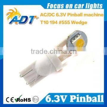 AC 6.3V 194 #555 Wedge Base SMD5050 LED Pinball Bulb for pinball machine