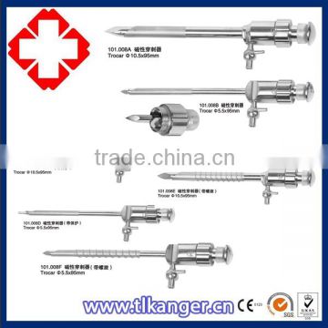 Stainless Steel Magnetic trocar de laparoscopia Reusable for Surgery